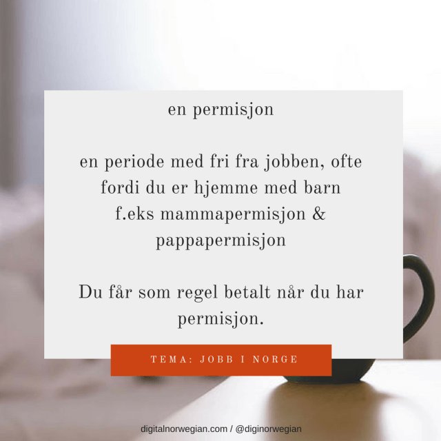 diginorwegian's tweet photo. Tagg en venn som har hatt mammaperm eller pappaperm #NorwegianWords #WorkInNorway #LearnNorwegian #LanguageLearning  https://t.co/Cz2ziXYKxs https://t.co/zy73CBcXtS