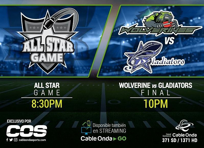 Hoy gran final de la <a href="/nfflpty/">NFFLPTY</a> a las 10pm por <a href="/cableondasports/">Cable Onda Sports</a> entre @wolverinesflag y las Gladiators #GoWolverines #Final #flagfootball