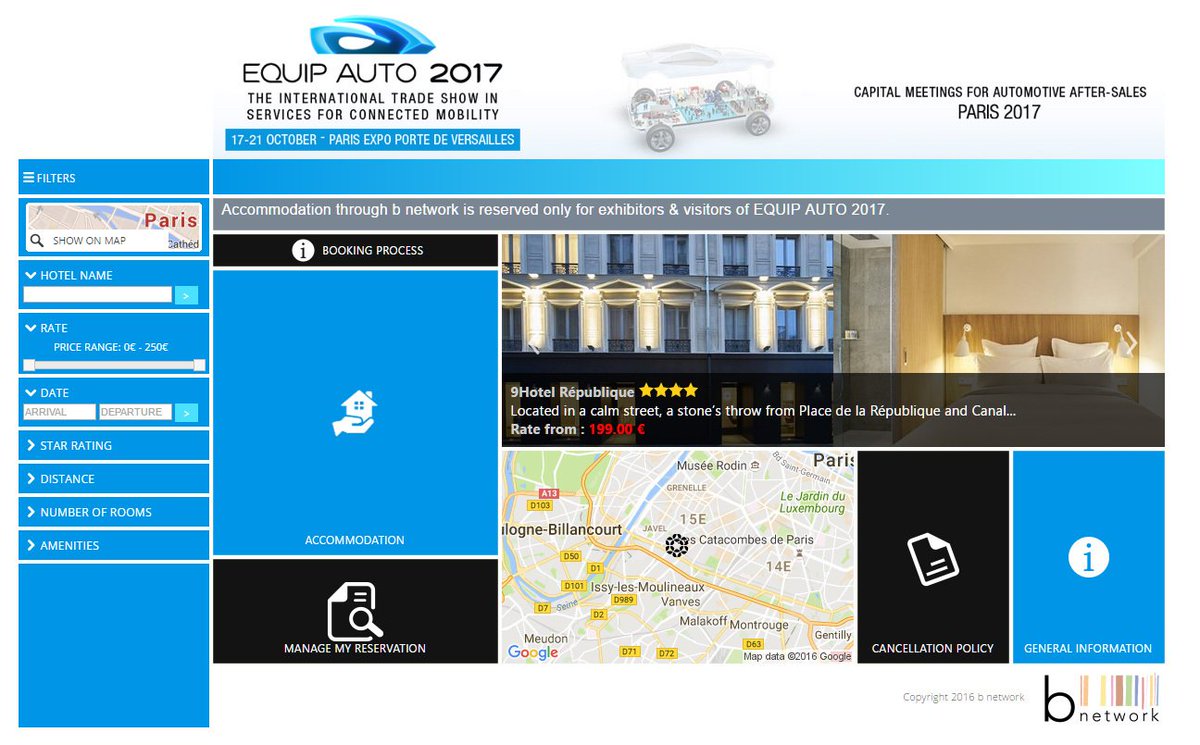 Book the best fare for your #hotel room with <a href="/bnetwork_/">bnetwork_</a>  at #EQUIPAUTO2017 buff.ly/2dPOWlw