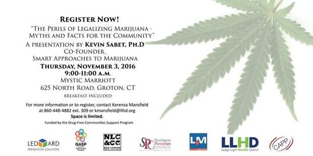 Groton_Prevents's tweet photo. Must see! @KevinSabet @learnaboutsam On the fence about marijuana policy? You won't be after this presentation! #prevent #Myths #stoppotct https://t.co/39GeyBbuaj