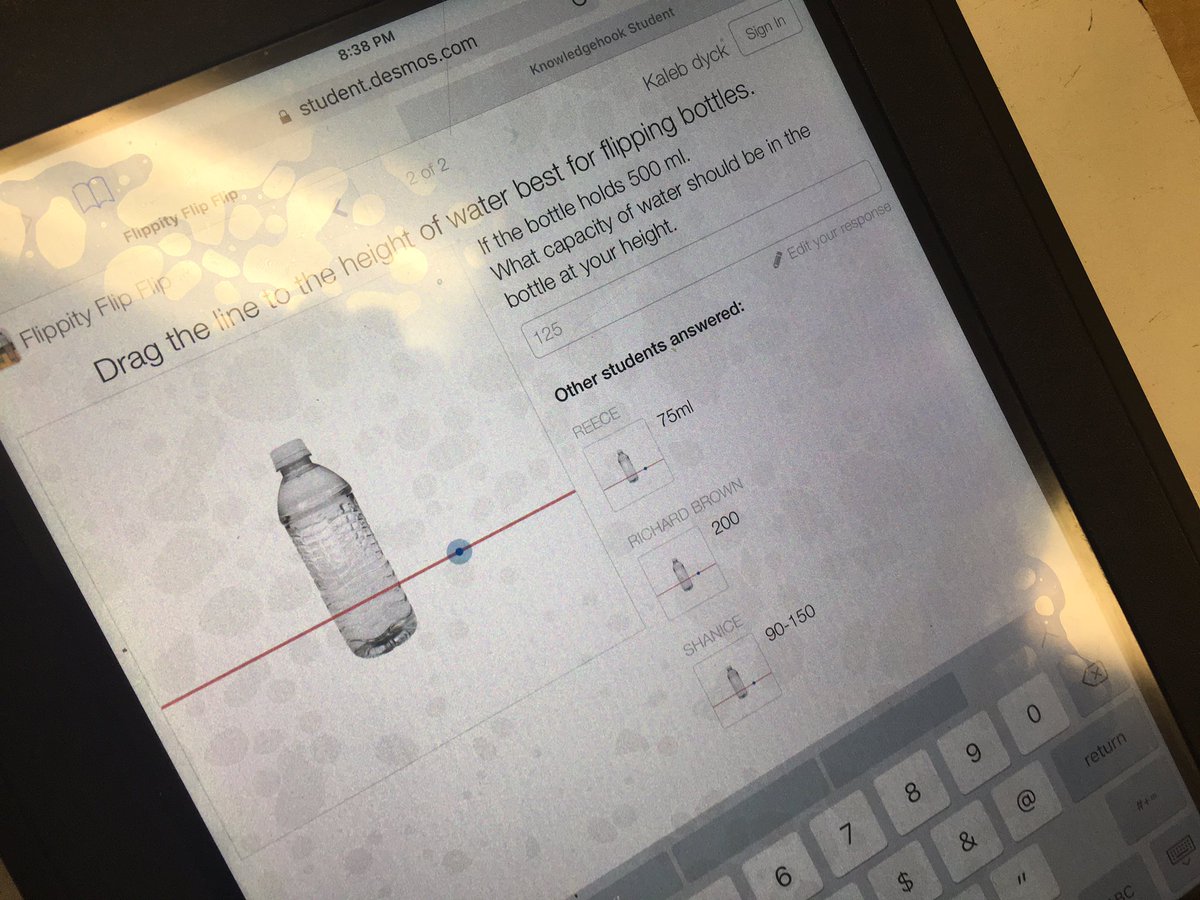 What amount of water is best for flipping? #mtbos part 2 is How many "lands" in a minute contest. #rates #equations cc <a href="/ddmeyer/">Dan Meyer</a> <a href="/mathycathy/">Cathy Yenca</a>