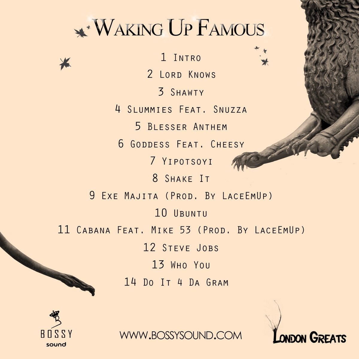 BossySound's tweet photo. #WakingUpFamous #LondonGreats dropping Friday the 14th #KingEma #LordeLouk #Nero https://t.co/lDhGroUF2Y