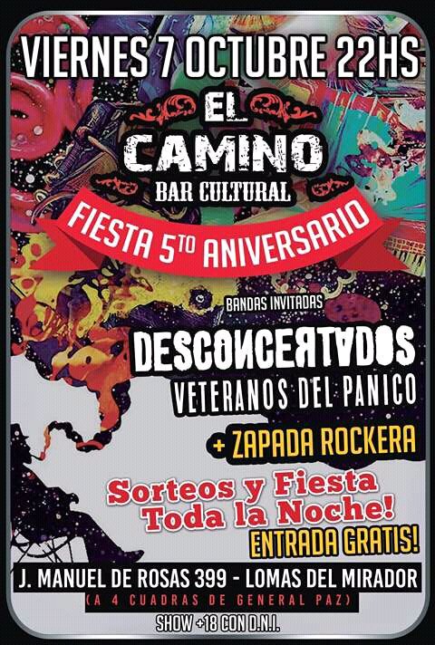 VdelPanico's tweet photo. AMANTES DEL PÁNICO hoy nos estaremos presentando juntos a @Desconcerta2 y @lacondenadecain en @elcaminobar con entrada GRATIS a las 22hs https://t.co/F6aGGOEZiU