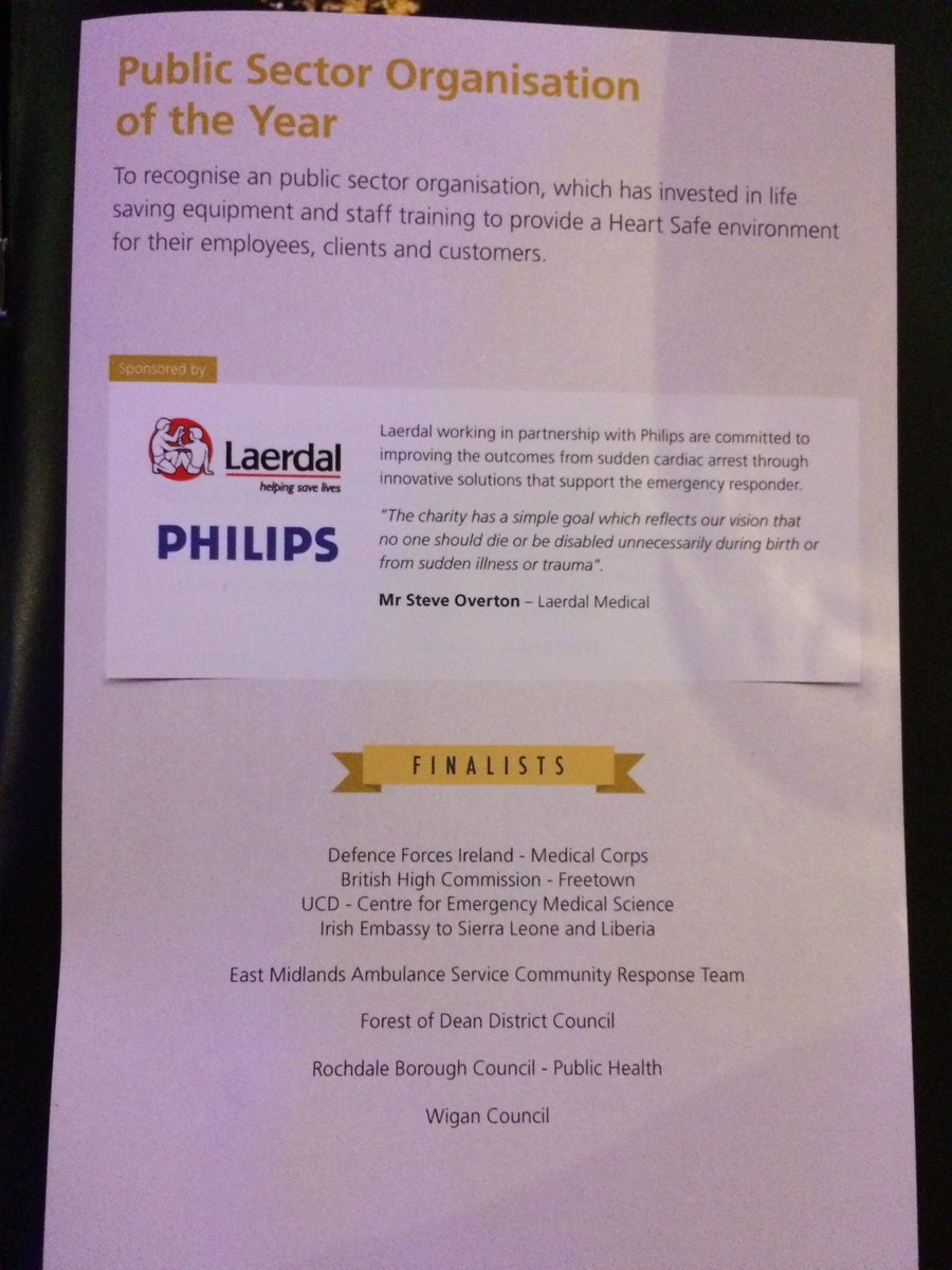 Laerdal_UK's tweet photo. We are proud to be supporting #UKHeartSafeAwards. Sponsors of Public Sector Organisation of the Year Award.Good luck https://t.co/R0aiNPS1A1