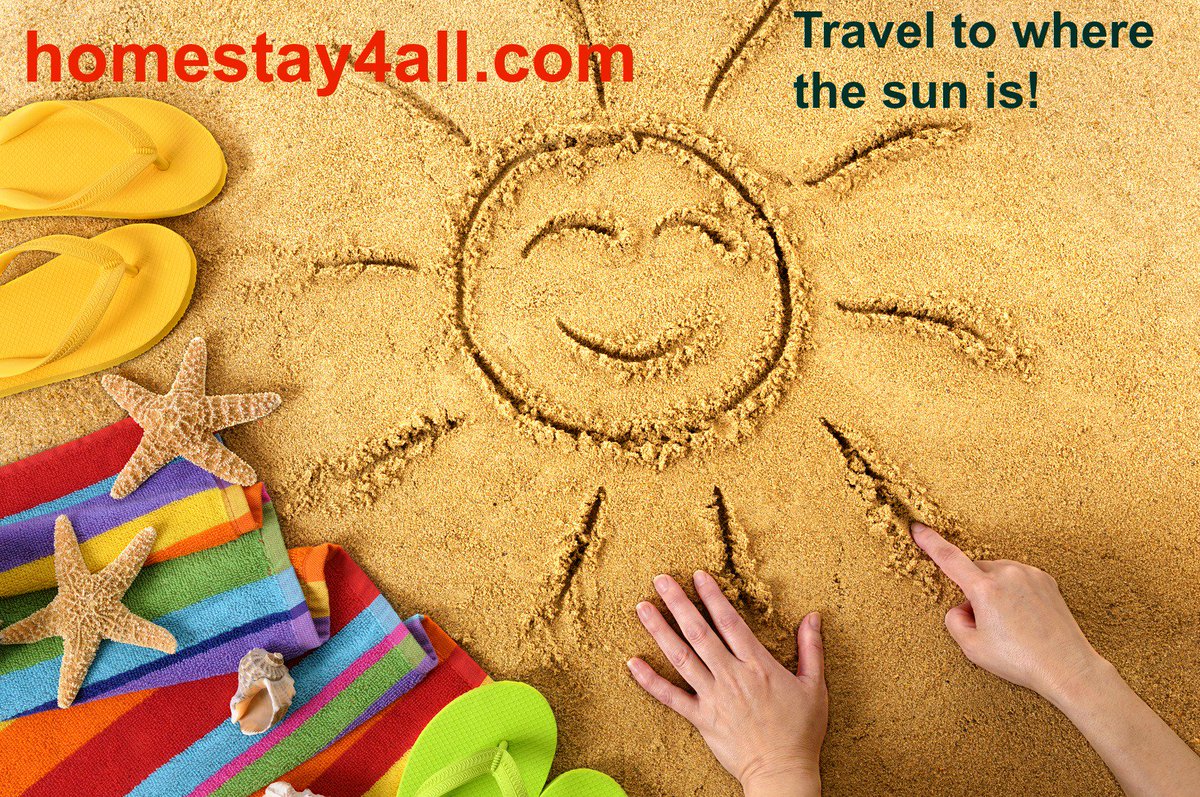 Homestay4all's tweet image. What is your favourite #travel #destination? Travel where the sun is! Find a host at homestay4all.com #homestay #vacation