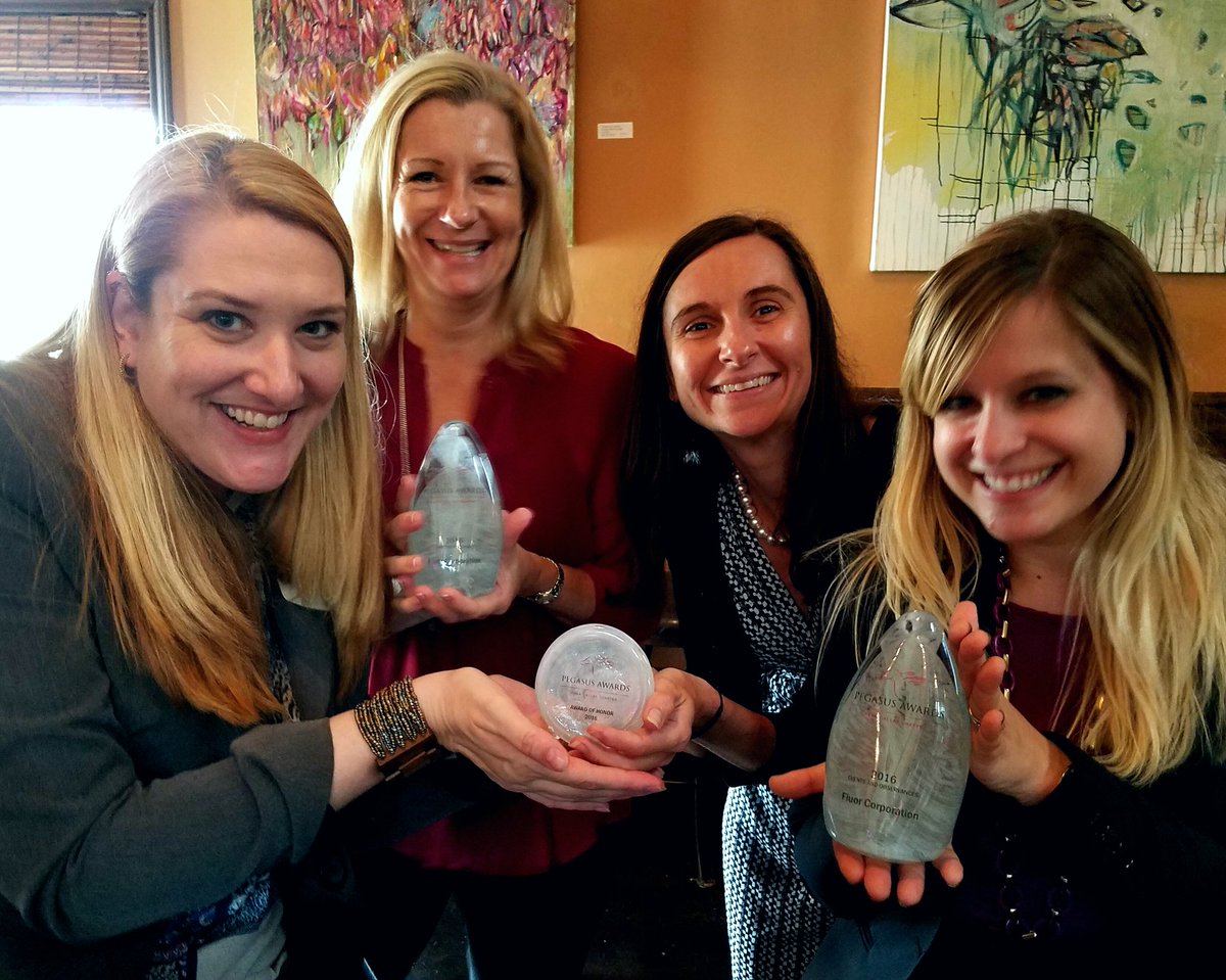 kcbrock's tweet photo. The @FluorCorp comms team! #PRSAUnSummit16 https://t.co/Xlf7XL1Gp4