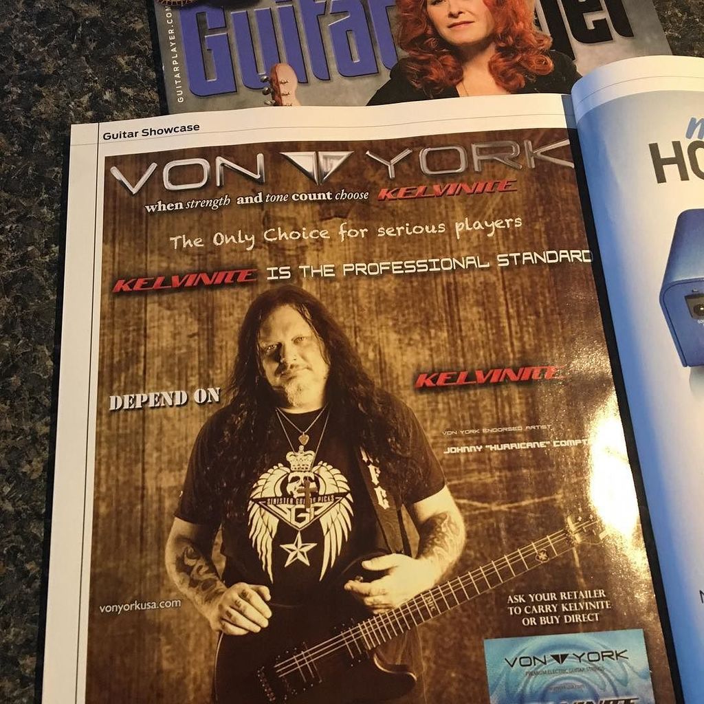 #dylanpickups in #guitarplayermagazine in a #vonyorkstrings ad #killerbguitars