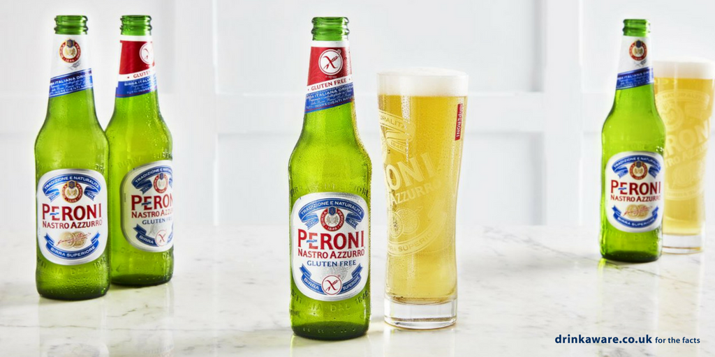peroniuk's tweet photo. Peroni #GlutenFree: discover the same crisp taste from Italy, now without gluten. Now available to purchase nationwide. https://t.co/0WQqAEaaiA