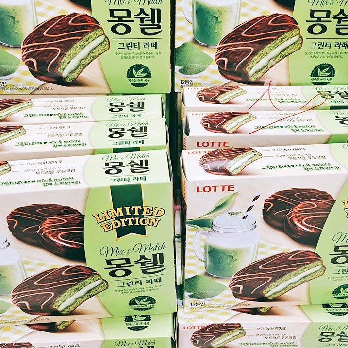 callme1993's tweet photo. 新作登場💗
【몽쉘 グリーンティラテ味🍃🍵】

韓国でずっと愛されてるお菓子のひとつ몽쉘✨
今回の味もとってもおいしそう😍

#食べたいと思ったらRT 
#callme1993 https://t.co/dtgP6LcBwp