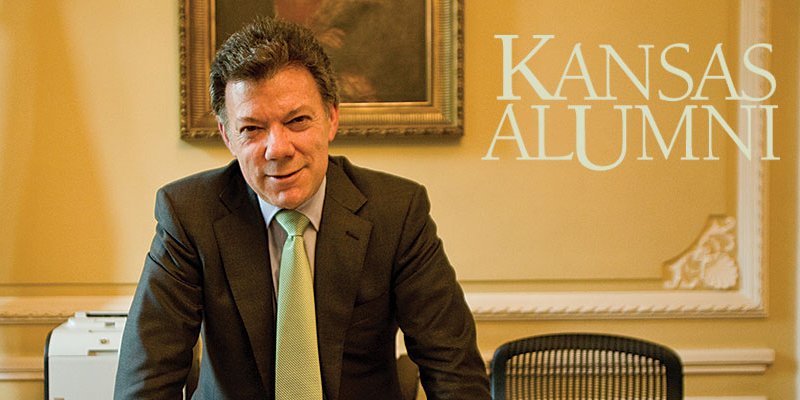 kualumni's tweet photo. A Jayhawk was awarded the #NobelPeacePrize. Congrats to President Juan Manuel Santos of Colombia! https://t.co/JGFvrZ0zMn #KUalumni https://t.co/XpBqIuSFjJ