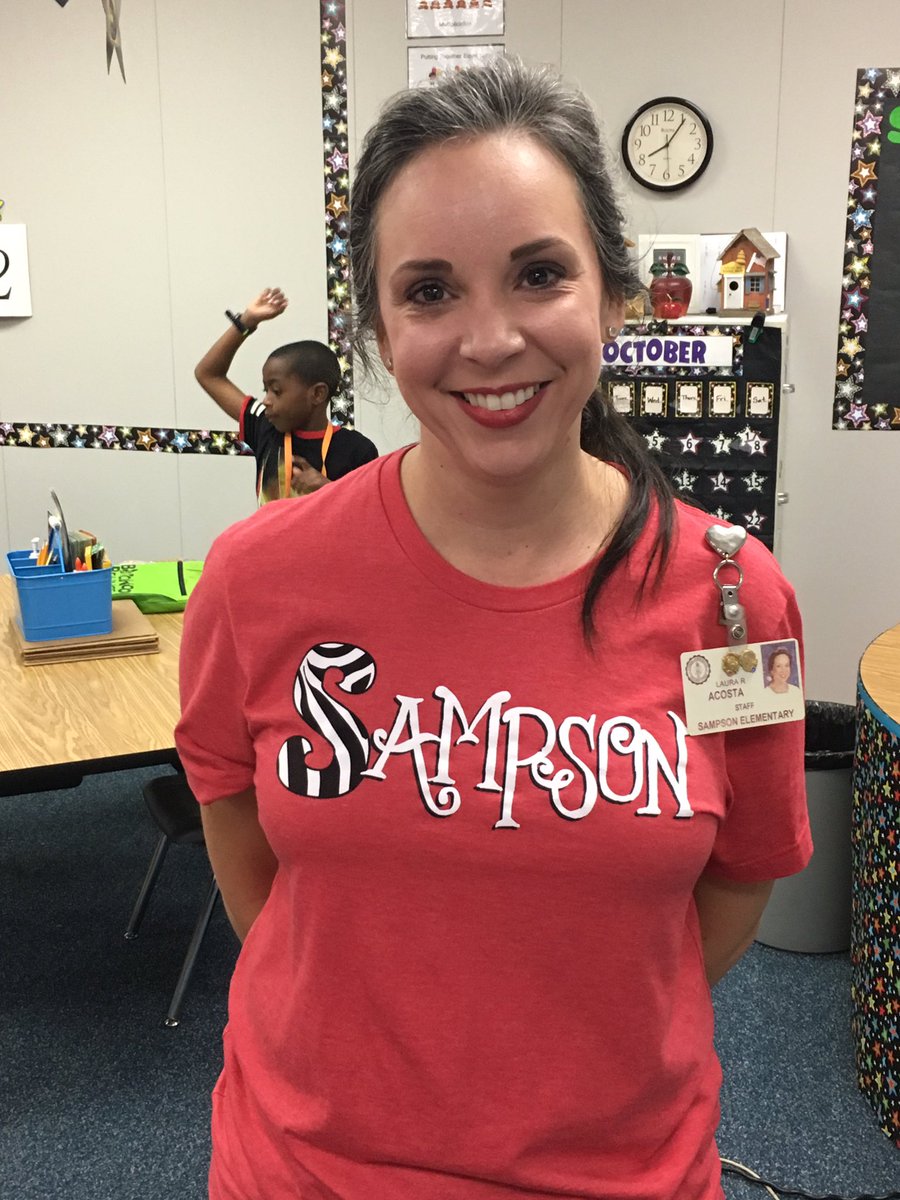 KristiRichter2's tweet photo. Laura Acosta @SampsonElem #reasontogetup Thanks for all you do! https://t.co/QBSNOkkRSy