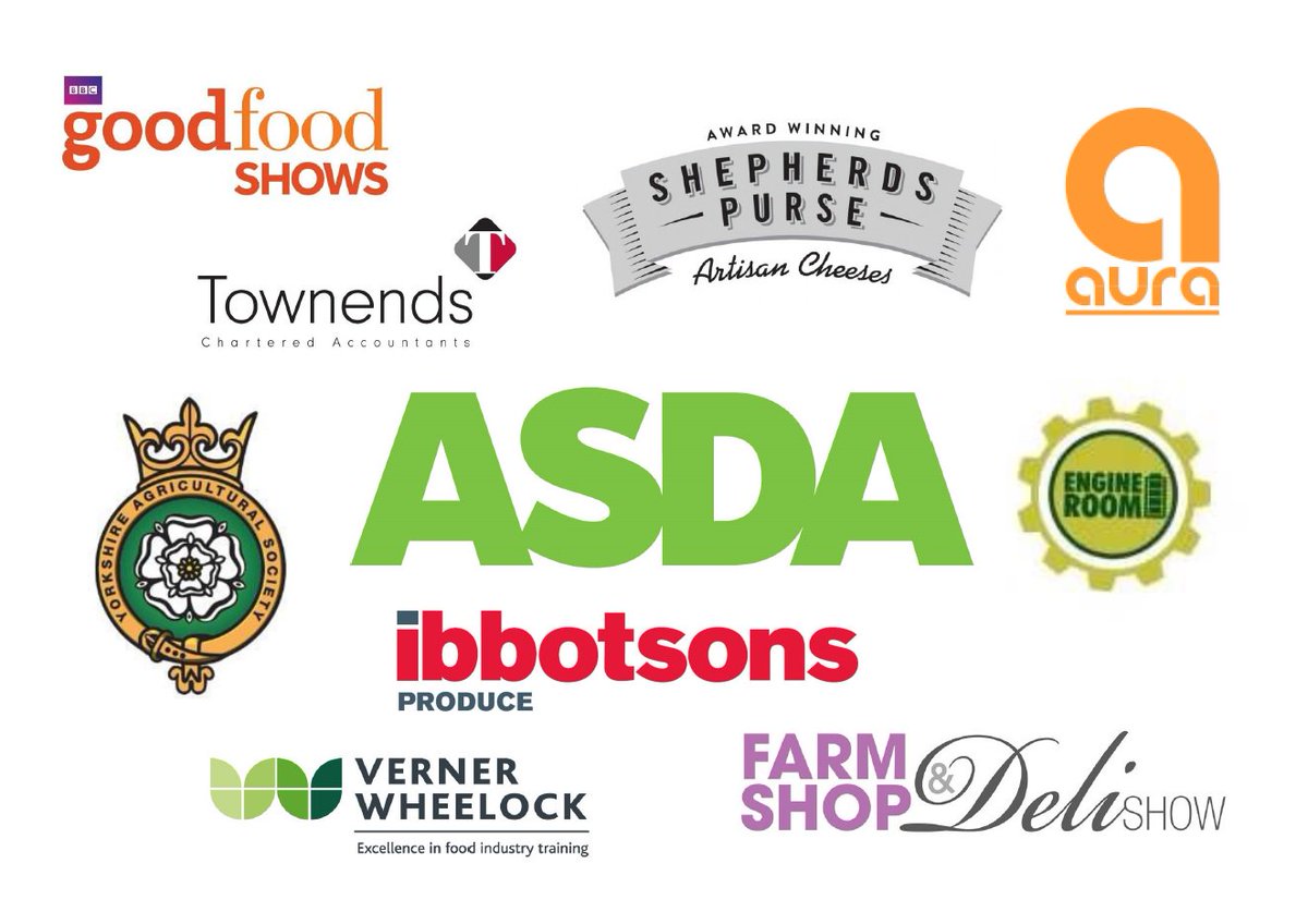 Let's hear it for #TasteAwards16 our sponsors! <a href="/asda/">Asda</a> <a href="/Potatopack/">Ibbotson's Produce</a> <a href="/Verner_Wheelock/">Verner Wheelock</a> <a href="/foodmaintenance/">Aura Facilities Ltd</a> <a href="/YorksAgSoc/">Yorkshire Ag Society</a> <a href="/shepherdspurse/">Shepherds Purse</a>