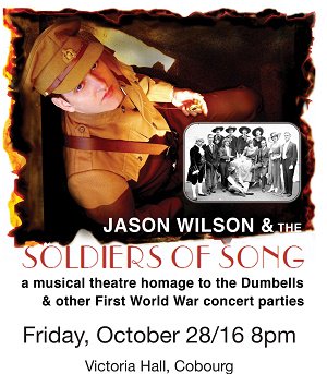 eepurl.com/ciJYq5
Join us for a musical/comedy All-Canadian Jazz "Remembrance" Roadshow on October 28 in Cobourg feat <a href="/SoldiersofSong/">Soldiers of Song</a>