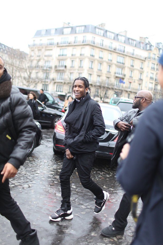 DreamClosetMen's tweet photo. A$AP Rocky rocking Rick Owens... Say that 10 times fast https://t.co/wcn64T7jOk