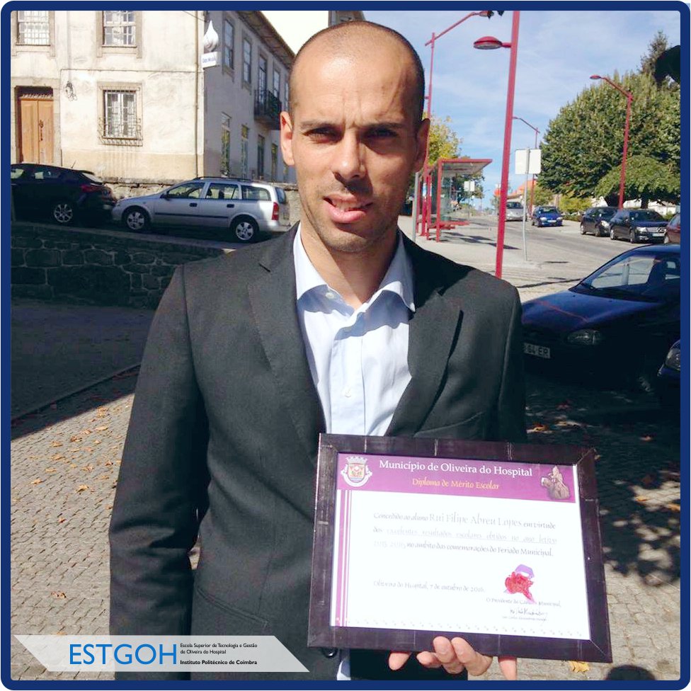 ESTGOH_'s tweet photo. Rui Lopes, aluno da @ESTGOH_, recebeu o Prémio de Mérito Escolar, atribuído pelo Município de Oliveira do Hospital.
Parabéns Rui!
#ESTGOH https://t.co/v0RPdgxU7n