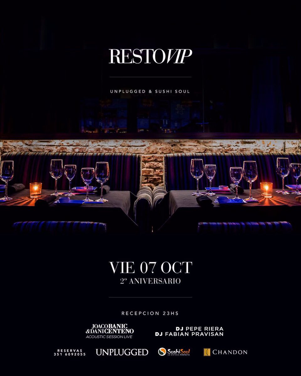 UNP_CLUB's tweet photo. 2do ANIVERSARIO de nuestro #RestoVIP SUSHISOUL de #UNP. No te lo pierdas...

Recepción exclusiva 23:30, solo con invitación... https://t.co/1GNOyMpEDo