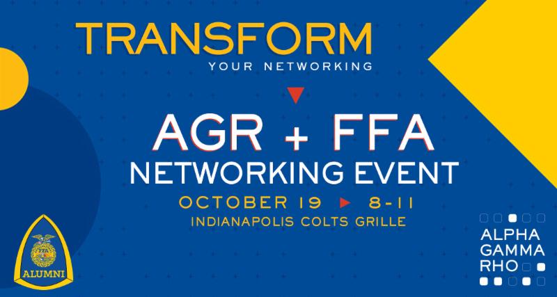 alphagammarho's tweet photo. You're Invited! AGR + FFA Networking Event #TransformFFA #AGRFFA #Purpose2Action https://t.co/SVf6rLKO9G https://t.co/te4YNRdK8O