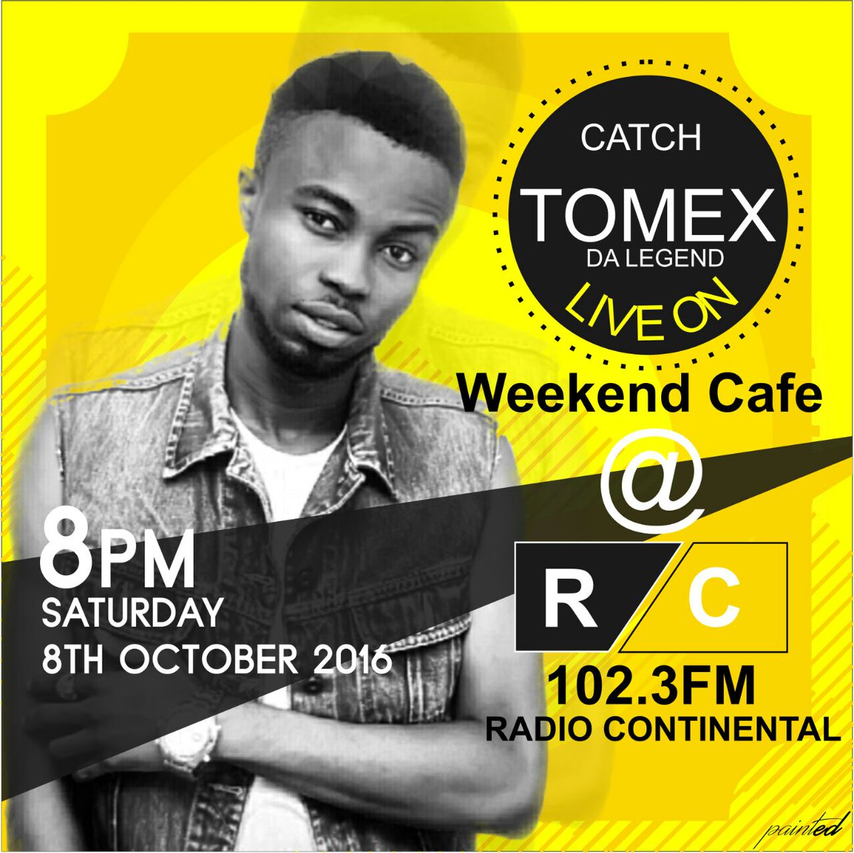 VictorTerhemba's tweet photo. Weekend Café will be hosting @tomexdalegend this Saturday live on @RC1023FM. Tune in to listen and contribute https://t.co/WOidB15H2X