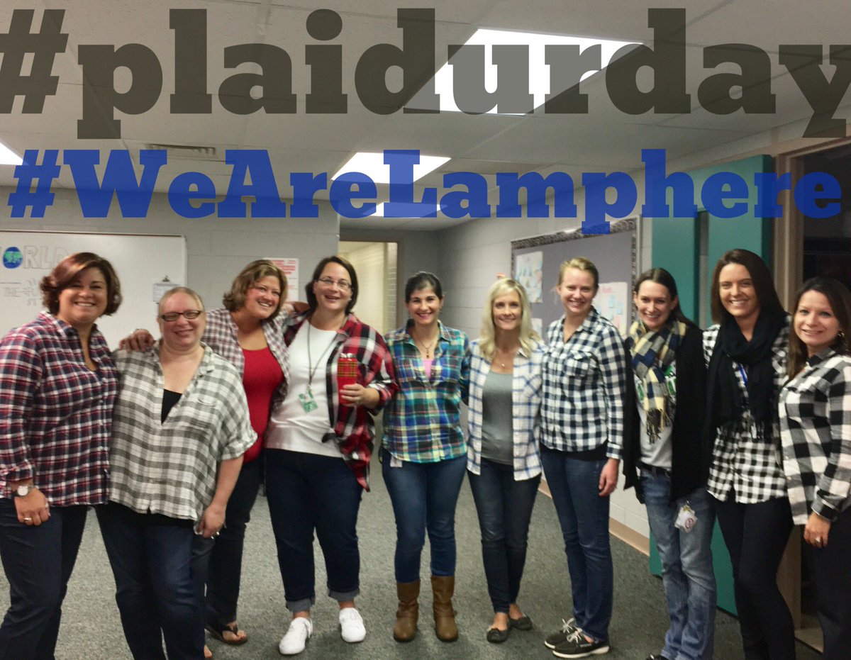 SPIRIT DAY! It's #plaidurday here at Simonds! #WeAreLamphere plaidurday.com #HappyFall