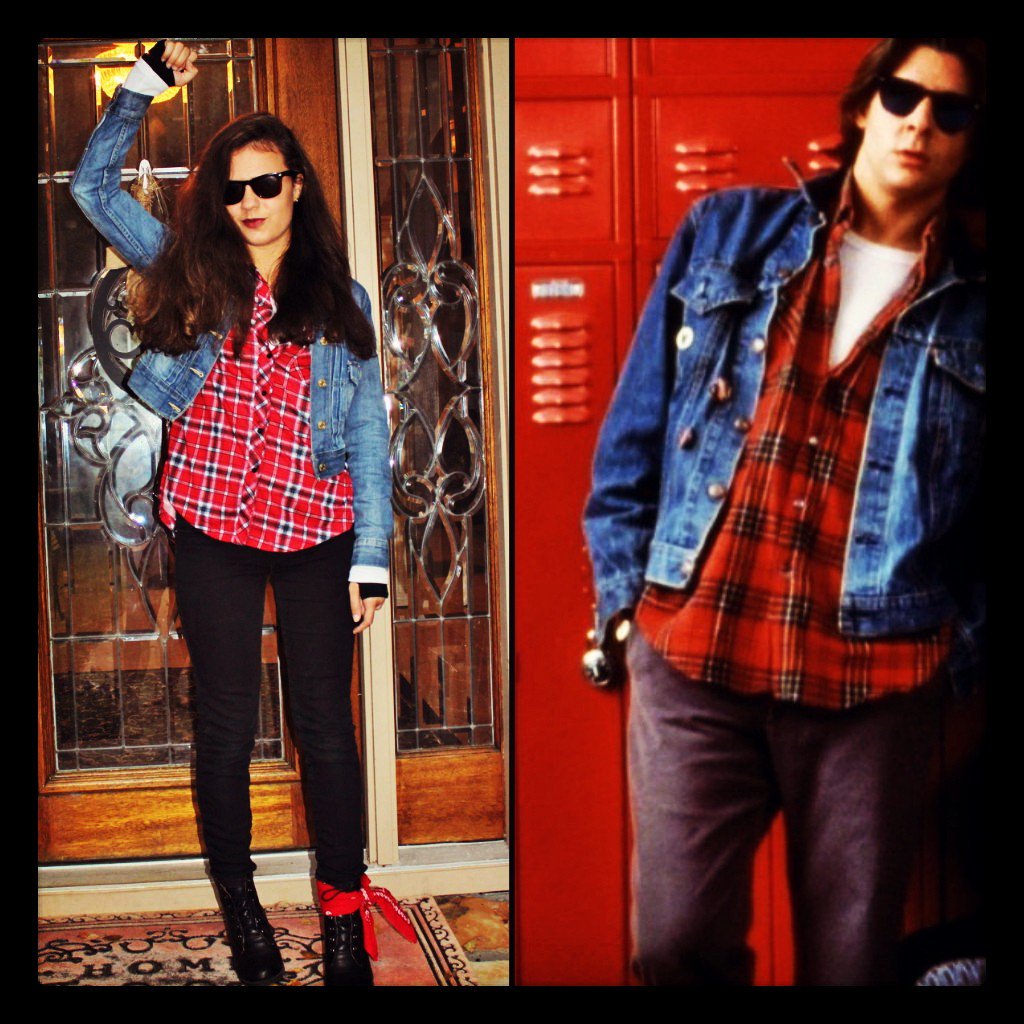 AlbertiSisters1's tweet photo. GSHS Squad Day - iconic 80's characters. I created my own Bender (the chick version) @BellaZanne15 #acriminal #thebreakfastclub #juddnelson https://t.co/99eJC7R9Mg
