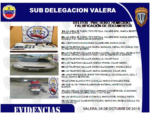 S/D VALERA DESMANTELA BANDA EL CANINO CON 5 INTEGRANTES 2 SOLICITADOS POR EL DELITO DE HOMICIDIO RECUPERA 2 ARMAS DE FUEGO Y 2 VEHÍCULOS.