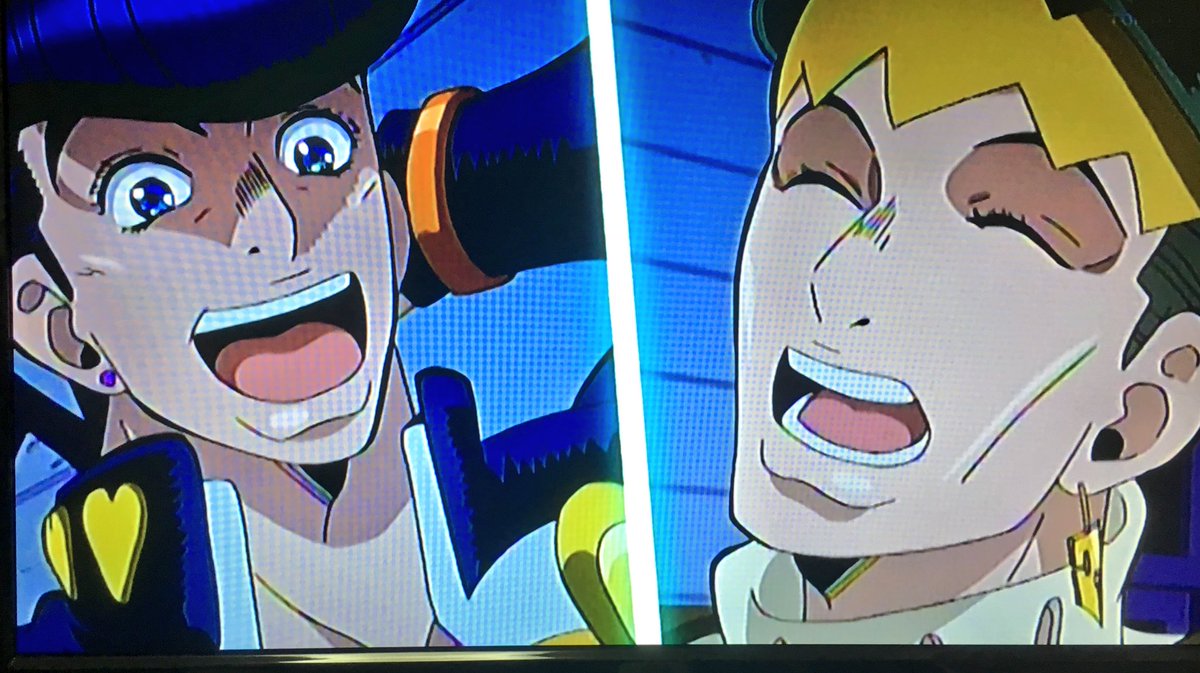 アルファ 承太郎の笑顔もだけど 露伴の笑顔も何か怖い Jojo Anime