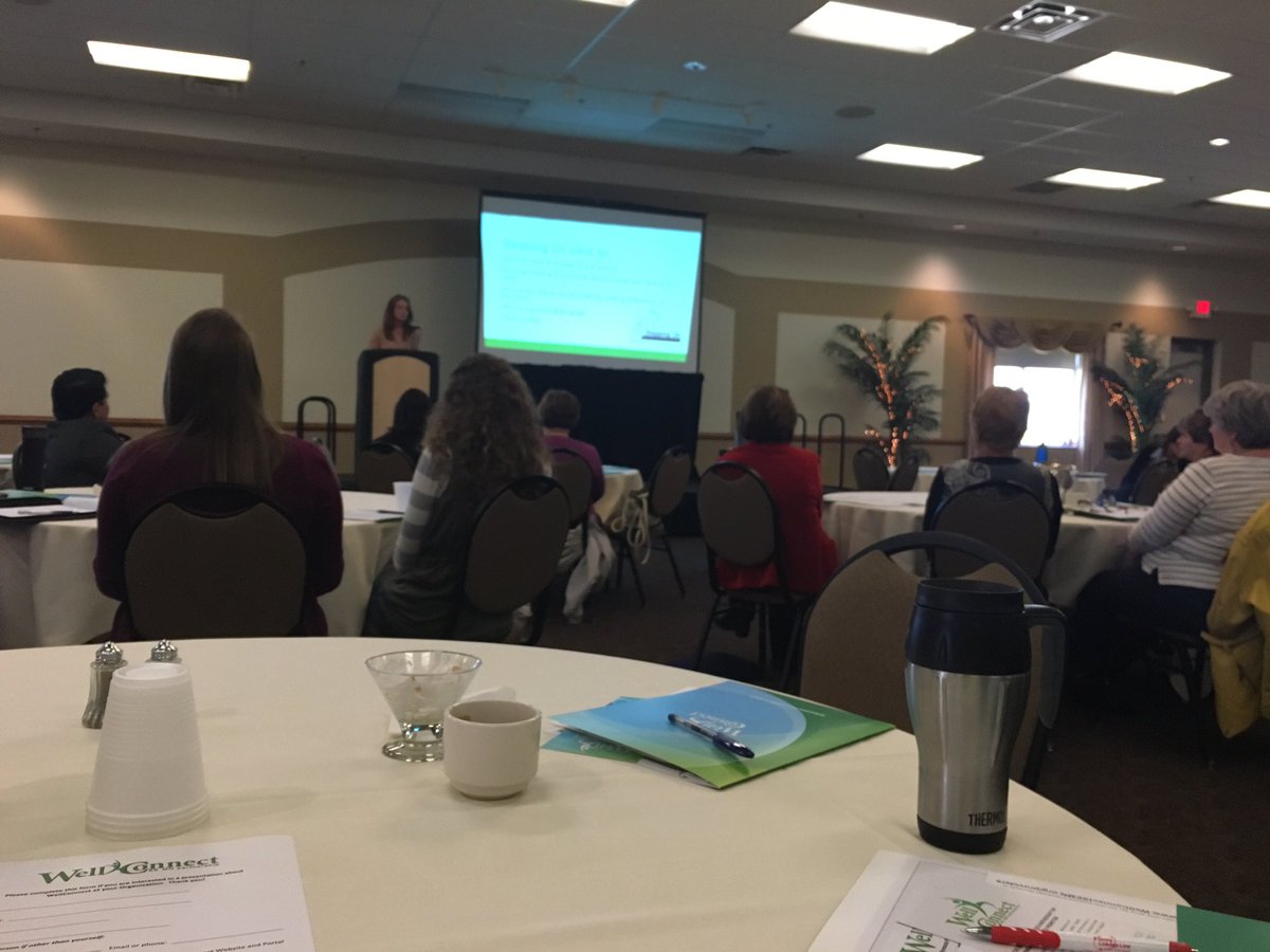 Srhdick's tweet photo. Kim, Injury prevention coordination, presenting on falls prevention program @WellConnectSEMN 
#steppingon #matterofbalance https://t.co/lGhCefTy0Q
