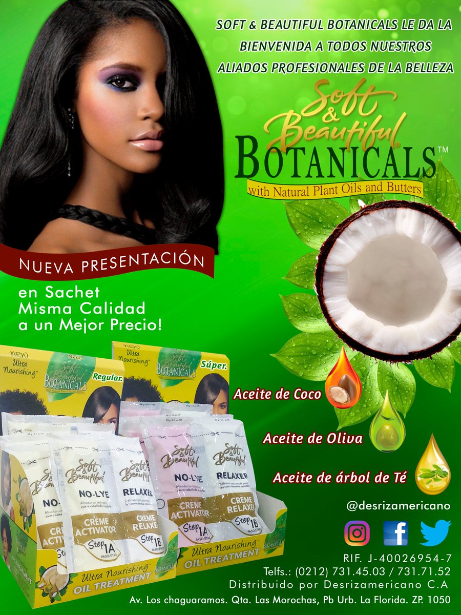desrizamericano's tweet photo. NUEVA presentación de #SOFTANDBEAUTIFUL BOTANICALS, ultra #nutriente, MISMA CALIDAD A UN MEJOR PRECIO #Venezuela #tcb #BuenViernes https://t.co/5bdtPpbiTc