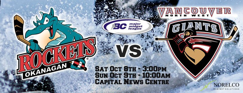 Rockets (3-1-0) take on the visiting North West Giants (1-0-1) this weekend at the CNC. PREVIEW >>>> goo.gl/fjUn8r