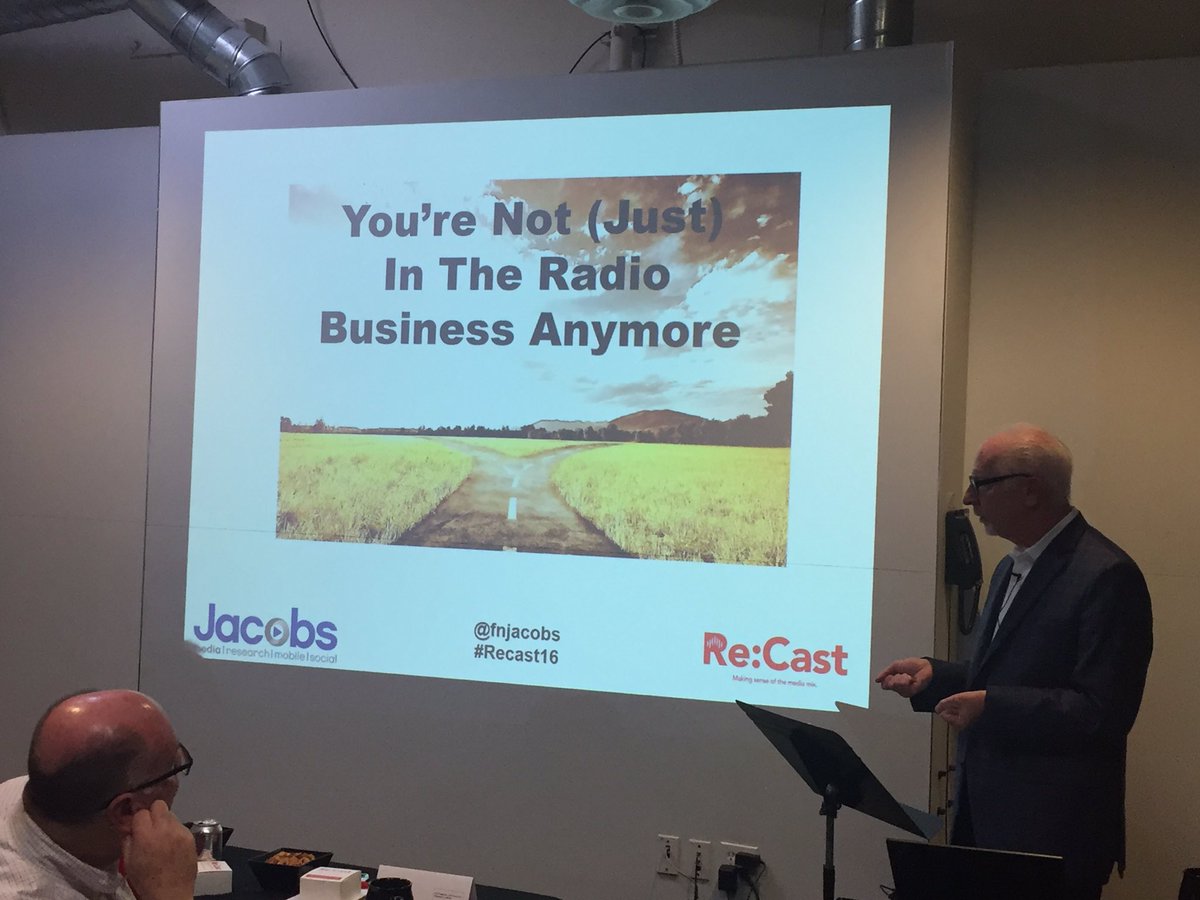 AmbassadorTeam's tweet photo. You're not (just) in the radio business anymore #FredJacobs | Re:Cast has begun! #ReCast16 https://t.co/0xSvvq7UqO
