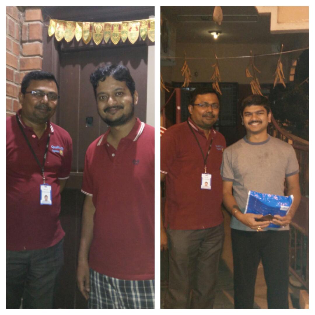 SrikrishnanJ's tweet photo. #flipkart #iPhone7launch ...delivered iphone7 to customers. Its a wow experience! Happy to see more and more delighted customers :) https://t.co/AgAZF6dx4k