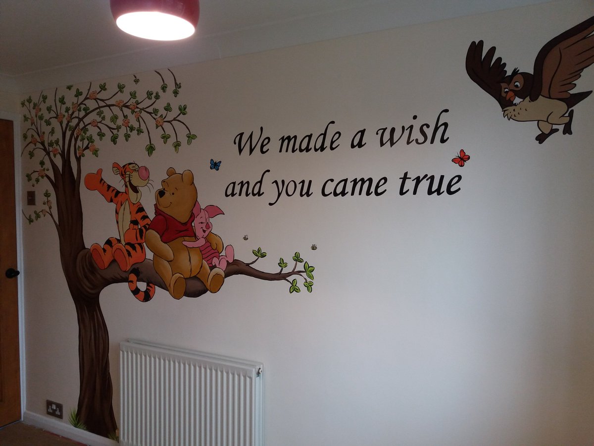 winnie the pooh murals for a nursery
