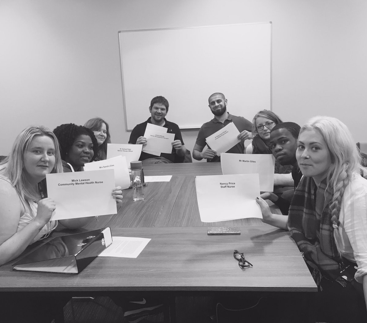 higham_andrea's tweet photo. MDT role-play before going out on placement 😀 Good Luck 👍🏻 @UCLanMH  #nu2226 #mdt #mrandmrsgiles #uclan https://t.co/2nSx8t4jQa