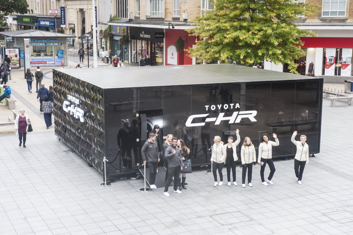ToyotaUK's tweet photo. Live in Bristol? Take a close look at the all-new #ToyotaCHR in our innovative art experience at Broadmead Shopping Centre. @bristolshopping https://t.co/Hrp35Zydkk