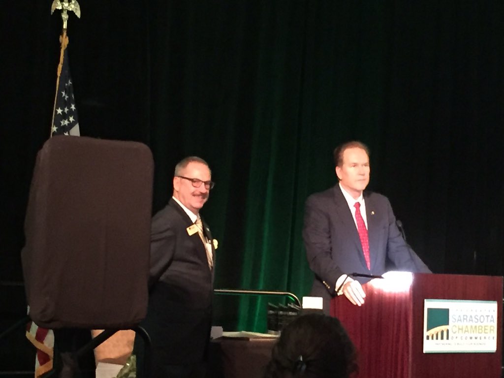 Sarasota Chamber honors Steve Queior, outgoing president, CEO