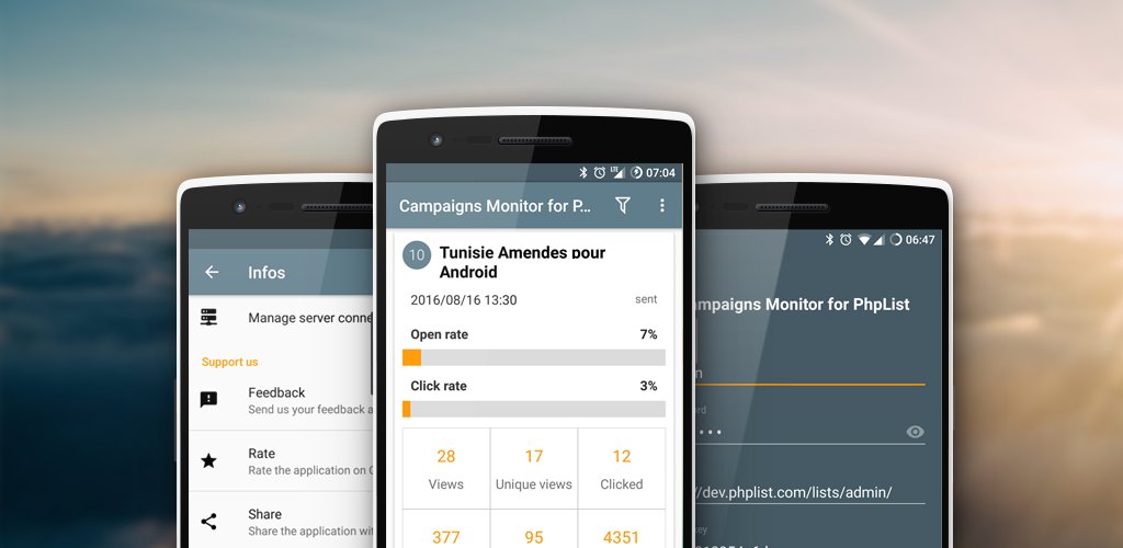 SkodinIT's tweet photo. Campaigns Monitor for #phplist is available now on @GooglePlay https://t.co/79jLIbrxVq an #android #client
cc @phpList @samtuke @MaherSakka https://t.co/KKAvoxULv3
