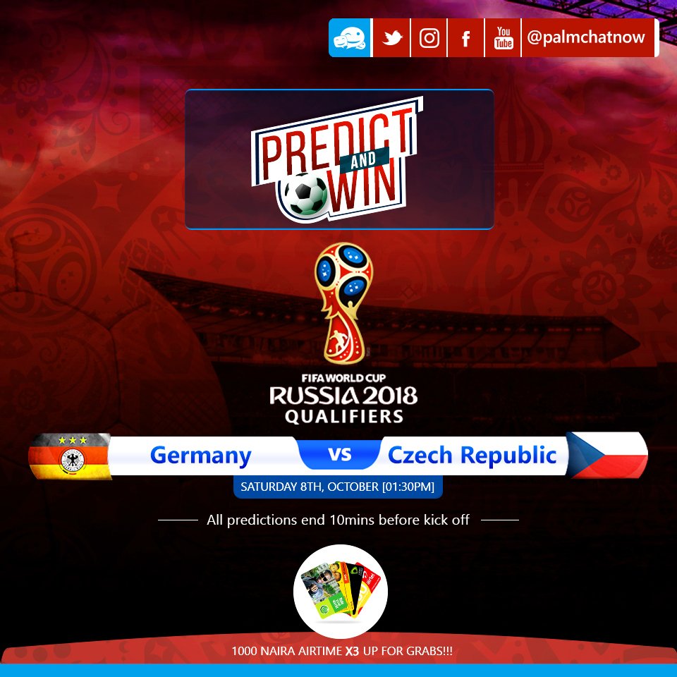PalmchatNow's tweet photo. #Win N1000 Airtime as you #predict  correctly.   
To Participate: 1.Follow @PalmchatNow     
2. #Like This post    
3. #Retweet this post https://t.co/Y6w5XiuJad