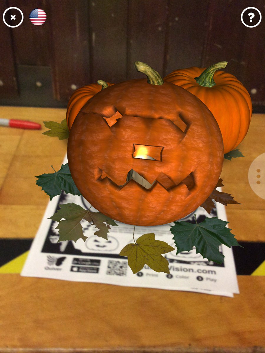 stogdill4ed's tweet photo. During #21clc I am having so much fun finding new apps! I drew a pumpkin and it came to life! #CBCSD #techchat  @quivervision https://t.co/049SjI3gTJ