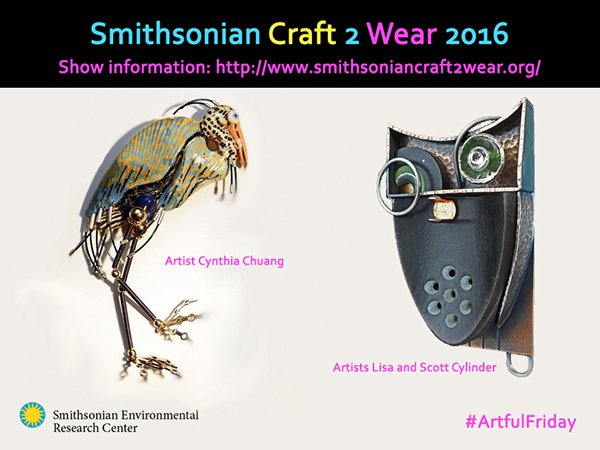 SmithsonianEnv's tweet photo. Nature-inspired wearable art? Yes please! Check out @smithsonian's #craft2wear show https://t.co/DP71rnmXhD #ArtfulFriday https://t.co/LvDy6Lzd6u