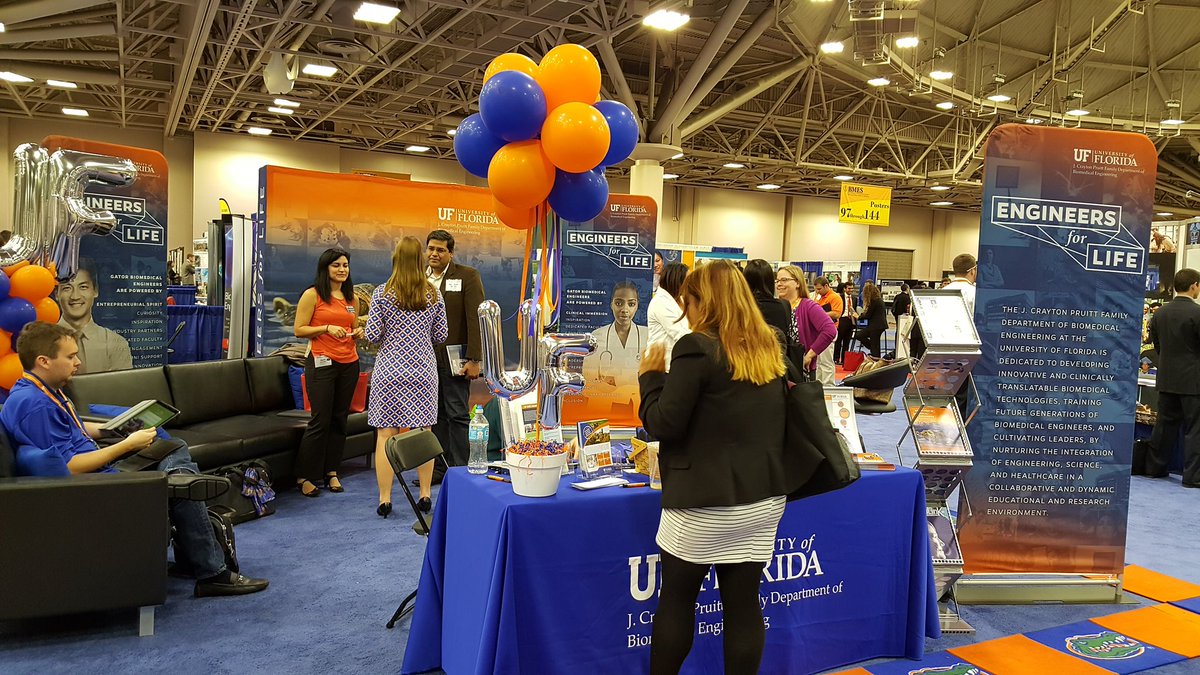 AnnaGams's tweet photo. Definitely stop by UF booth! Go Gators! #BMES2016 https://t.co/7lWsdTVp9D