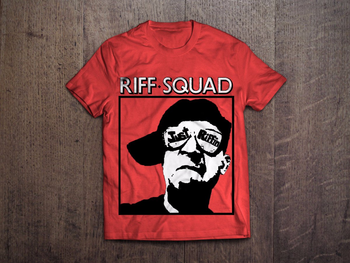 aaronisbald's tweet photo. I woke up in Rift Mode and drew up a little T-Shirt for the @jimandsamshow.
I hope @JimNorton &amp; @notsam like it! #RiffSquad https://t.co/2FTbEX55mA