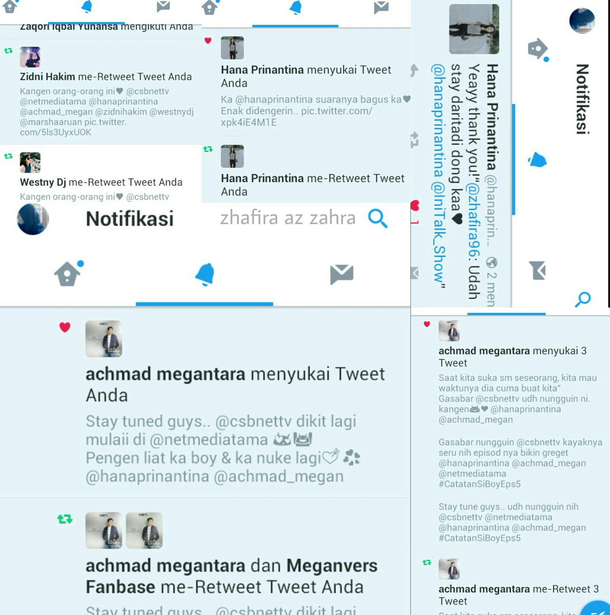 zhafira96's tweet photo. Thanks kaka kaka♥ @csbnettv @achmad_megan @hanaprinantina @zidnihakim @westnydj @netmediatama https://t.co/YIakWq2fiC