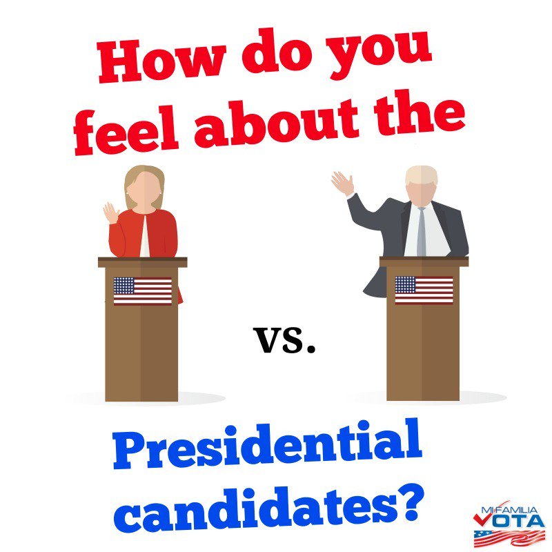 MiFamiliaVota's tweet photo. We’re less than 5 weeks away from Election Day and we want to know what you think of the candidates. https://t.co/0TK5U1Xk1y https://t.co/D6Fy8xjumX