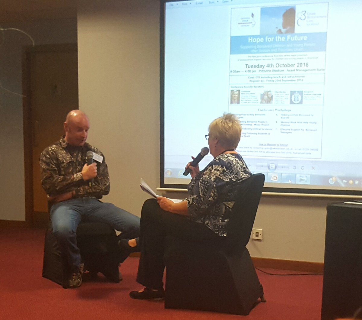 CruseScotland's tweet photo. 'Conversation with a Parent' was a very moving account from George on how he and his 3 young sons coped after the sudden death of his wife' https://t.co/oPq101nHsk