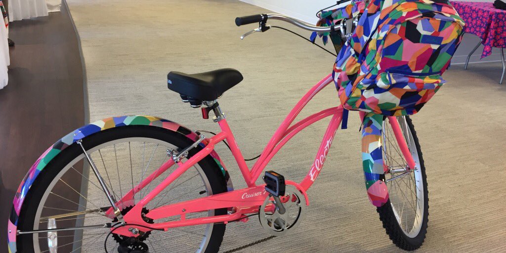 verabradley's tweet image. A sneak peek at one of the auction items for tonight&apos;s Tickled Pink event! How cute is this bike? 🚲 #vbfoundation