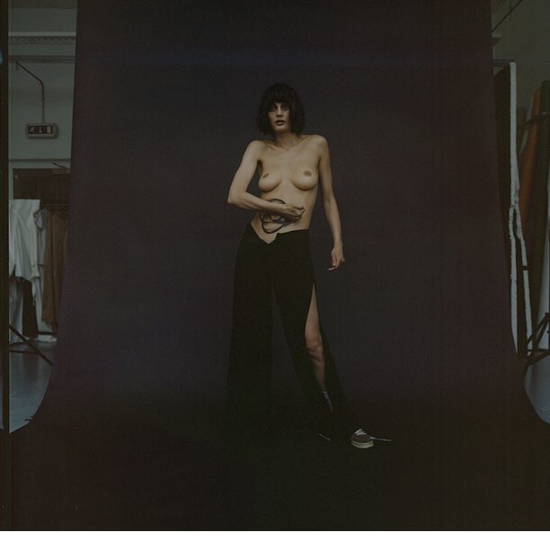 maxtanstudio's tweet photo. #Fw16 side slit pants featured on @teeth_mag "In Full Flesh" issue #Fashion #Art #editorial #winter #press #teethmag https://t.co/UkT56d1z71