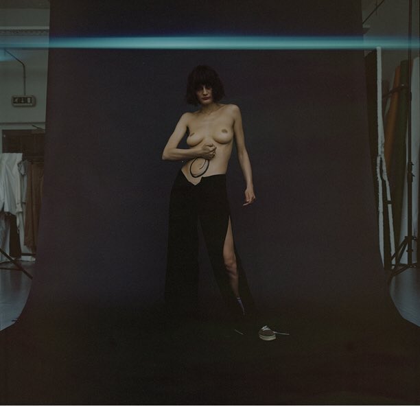 maxtanstudio's tweet photo. #Fw16 side slit pants featured on @teeth_mag "In Full Flesh" issue #Fashion #Art #editorial #winter #press #teethmag https://t.co/UkT56d1z71