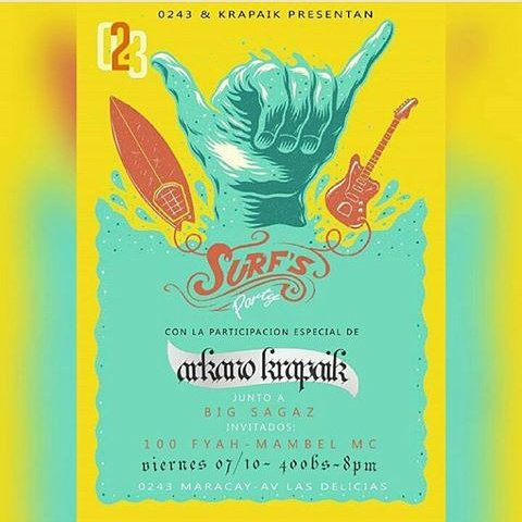 0243Mcy's tweet photo. HOY en el #Local0243 LA #SurfParty con @ARKANOKRAPAIK y @BigSagaz el Dj @Camilo_El100 y host #Mambel https://t.co/jsQE38Gfrm