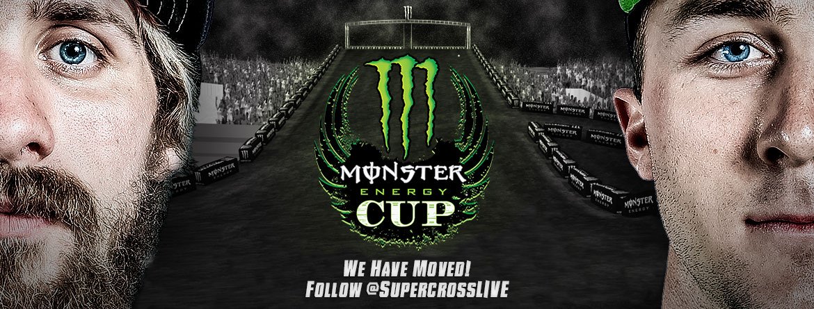 We have moved!

Follow <a href="/SupercrossLIVE/">Supercross LIVE!</a> on Twitter, Facebook &amp; Instagram for all the latest from this year's <a href="/MonsterEnergy/">Monster Energy</a> Cup!