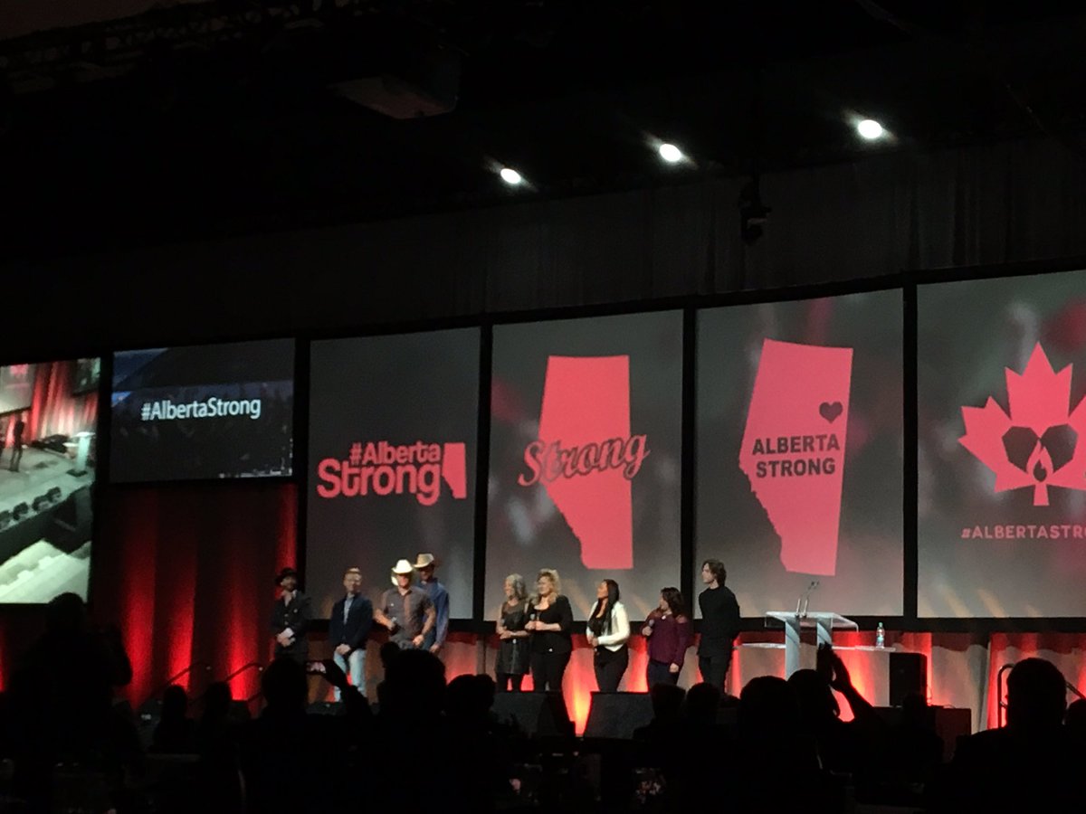 GaleKatchur's tweet photo. #AUMA2016 pays a special tribute to #ymmfire We truly are Alberta Strong https://t.co/dCfb80gFJx